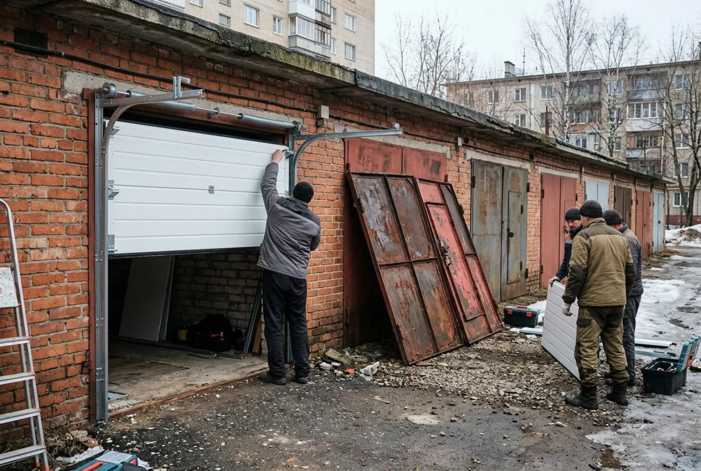 Замена гаражных ворот в Смоленске